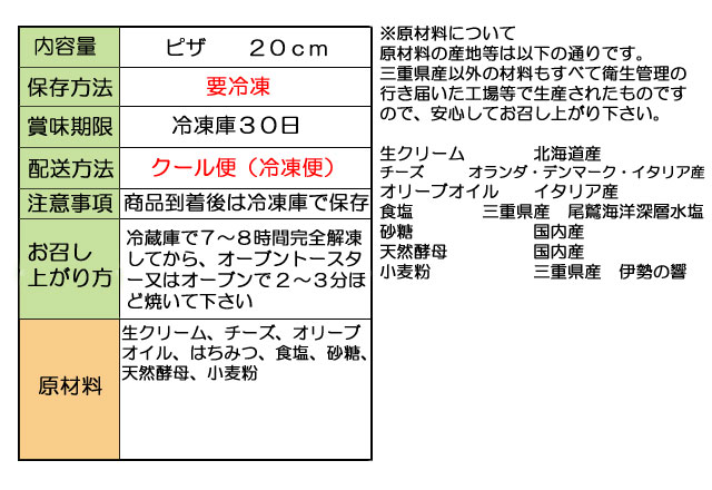 4種チーズクリームピザ 「クアトロ・フォルマッジ」